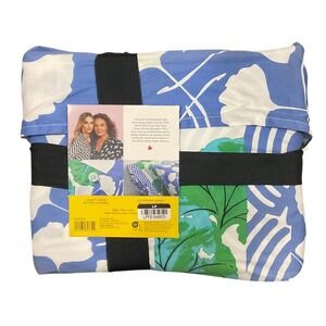 NWT Diane Von Furstenberg Duvet Cover Set Full Queen Floral Reversible